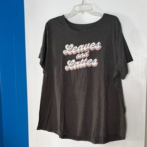 Leaves and Lattes graphic tee